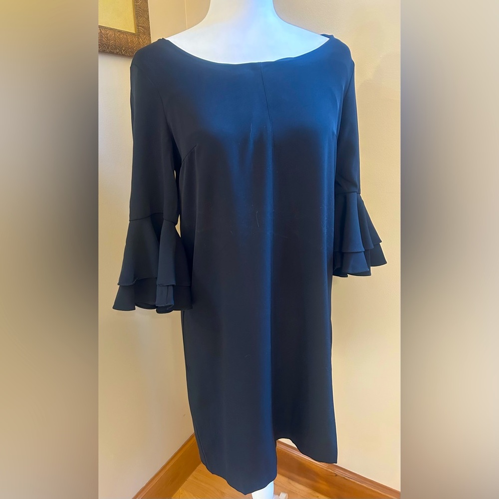 Black Ruffle Sleeve Dress